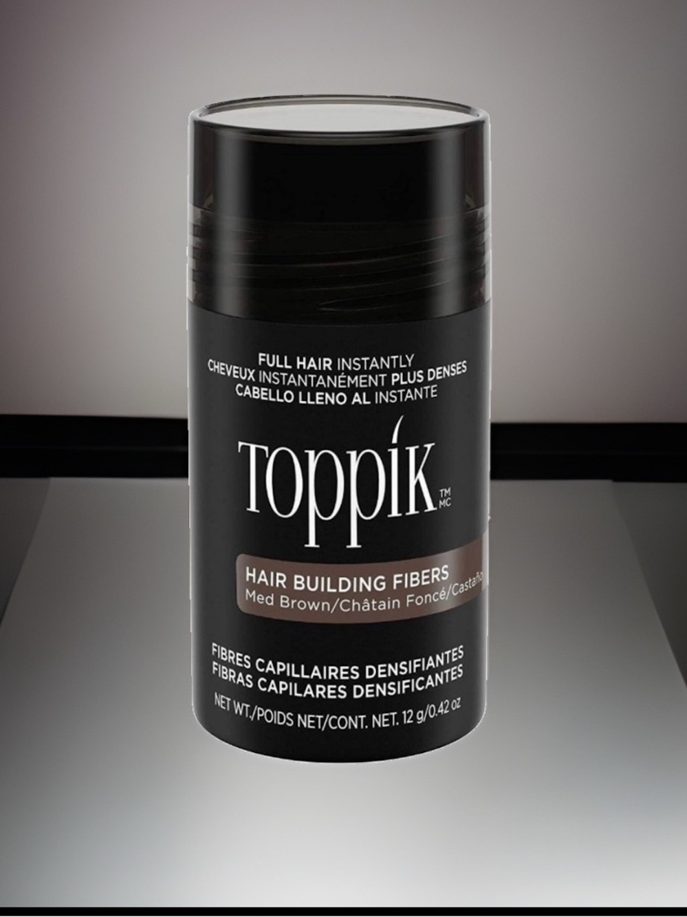 Toppik Hair Building Fibers Medium Brown 0.42oz Fill in Fine or Thinning Hair